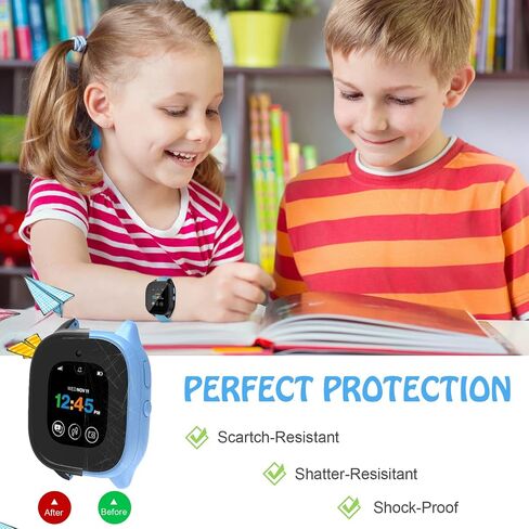 3-Pack Case Compatible for Gizmo Watch 3 Screen Protector, Tempered Glass Bumper Cover, Only Compatible with Verizon Gizmo Watch 3 (Black+Black+Black) in Kuwait