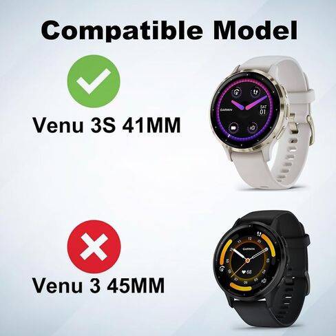4-Pack Screen Protector Case Compatible with Garmin Venu 3S 41mm Smartwatch, Ultra-Thin Hard PC Protective Cover Slim for Tempered Glass for Venu 3S Accessories in Kuwait