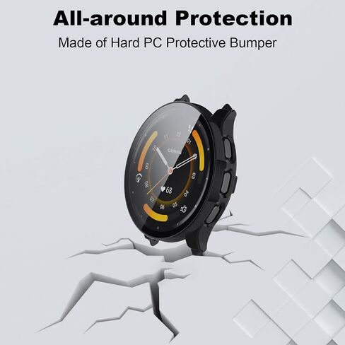 4-Pack Screen Protector Case Compatible with Garmin Venu 3S 41mm Smartwatch, Ultra-Thin Hard PC Protective Cover Slim for Tempered Glass for Venu 3S Accessories in Kuwait