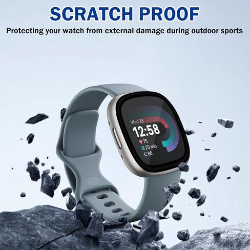 4 Pack for Fitbit Versa 4/Versa 3/Sense 2/Sense Soft Watch Screen Protector in Kuwait