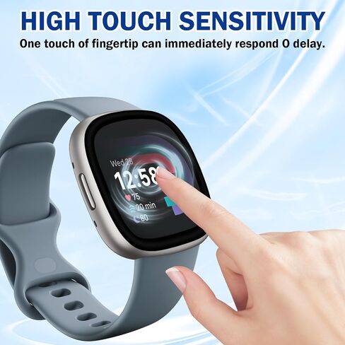 4 Pack for Fitbit Versa 4/Versa 3/Sense 2/Sense Soft Watch Screen Protector in Kuwait