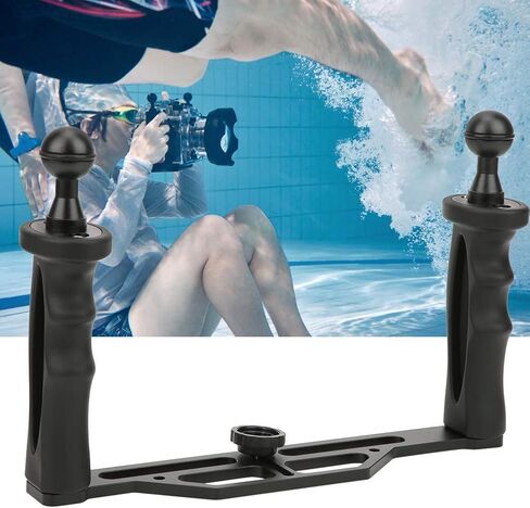 Aluminium Alloy Dual Handheld Hand Grip Diving Flashlight Bracket Underwater Sports Camera Holder Stabilizer for Underwater Photography in Kuwait