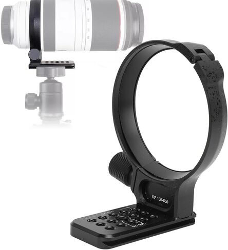 Metal Lens Collar Tripod Mount with Storage Case Plate for RF 100-500mm F4.5-7.1 L IS USM, Durable Aluminum Alloy Construction, Ideal for Professional Photography in Kuwait