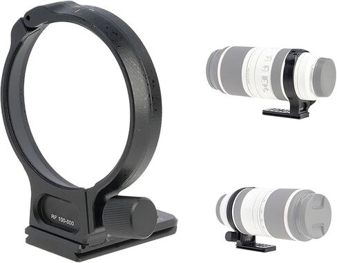 Metal Lens Collar Tripod Mount with Storage Case Plate for RF 100-500mm F4.5-7.1 L IS USM, Durable Aluminum Alloy Construction, Ideal for Professional Photography in Kuwait
