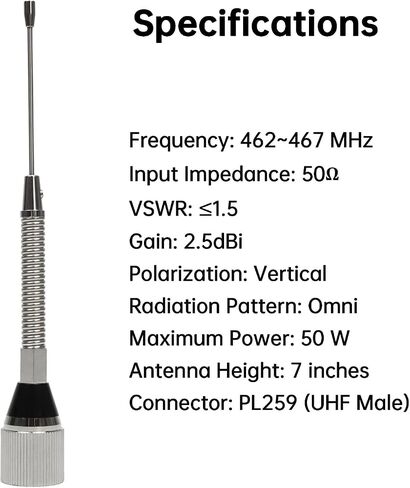 GR300 GMRS Mobile Antenna with Spring for Truck in Kuwait