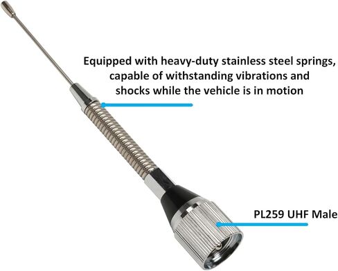 GR300 GMRS Mobile Antenna with Spring for Truck in Kuwait