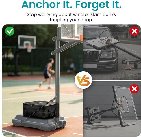 Basketball Hoop Sandbag, 1680D Oxford Fabric, Empty Bag Only-No Sand in Kuwait