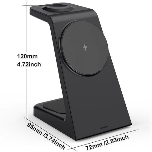 25W Magnetic Wireless Charging Stand for Mag-Safe, 3 in 1 Fast Wireless Charger Station for iPhone 17 Pro Max/17 Air/16 Pro/16 Plus/15/14/13/12 mini,Air Pods,Apple Watch in Kuwait