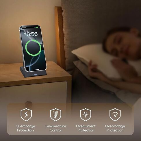 25W Magnetic Wireless Charging Stand for Mag-Safe, 3 in 1 Fast Wireless Charger Station for iPhone 17 Pro Max/17 Air/16 Pro/16 Plus/15/14/13/12 mini,Air Pods,Apple Watch in Kuwait
