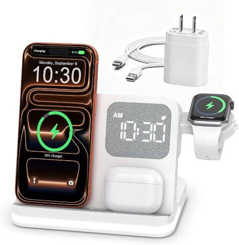 5 in 1 Wireless Charger for iPhone, Samsung, iWatch, AirPods in Kuwait