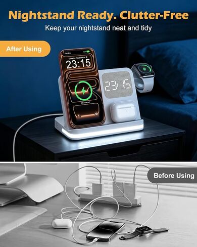 5 in 1 Wireless Charger for iPhone, Samsung, iWatch, AirPods in Kuwait