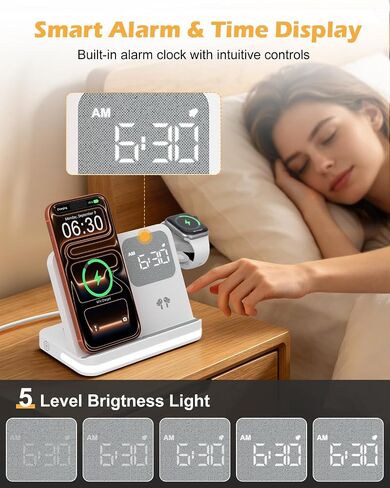 5 in 1 Wireless Charger for iPhone, Samsung, iWatch, AirPods in Kuwait
