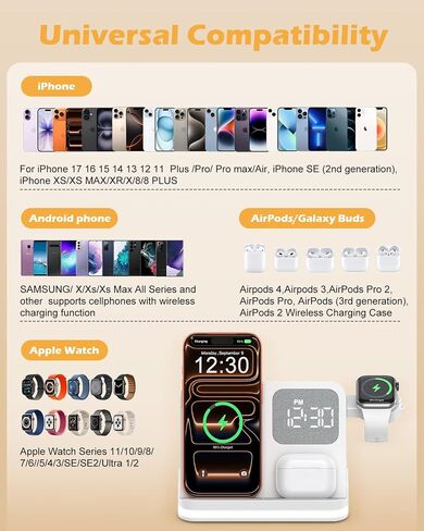 5 in 1 Wireless Charger for iPhone, Samsung, iWatch, AirPods in Kuwait