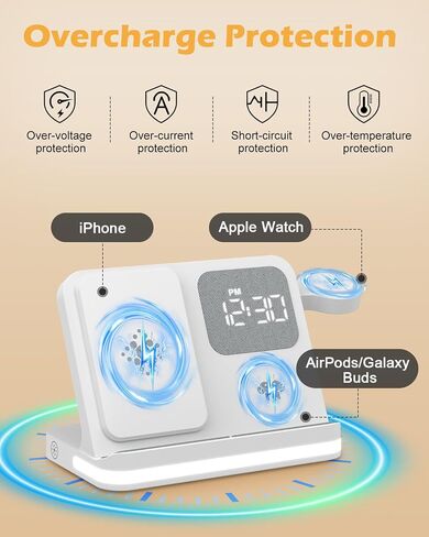 5 in 1 Wireless Charger for iPhone, Samsung, iWatch, AirPods in Kuwait