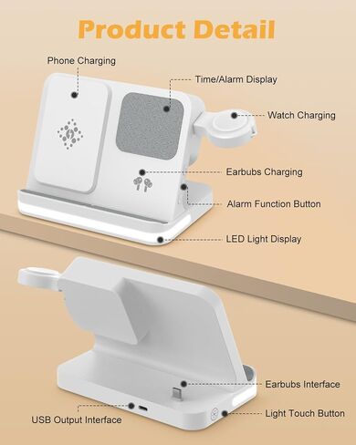 5 in 1 Wireless Charger for iPhone, Samsung, iWatch, AirPods in Kuwait