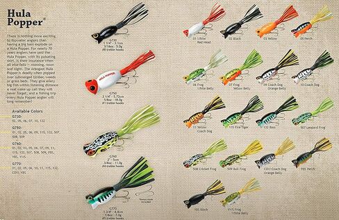 Arbogast Hula Popper Topwater Fishing Lure, Frog Yellow Belly, G730 (1 1/4 in, 3/16 oz) in Kuwait