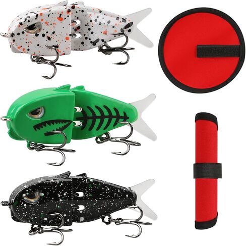 3-Pack Glide Bait with Tackle Bag, Premium Glide Bait Baits Set for Bass and Saltwater Fishing, Realistic Action, Design for Outdoor Anglers in Saudi Arabia