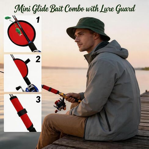 3-Pack Glide Bait with Tackle Bag, Premium Glide Bait Baits Set for Bass and Saltwater Fishing, Realistic Action, Design for Outdoor Anglers in Saudi Arabia