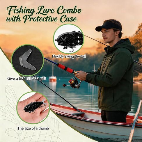 3-Pack Glide Bait with Tackle Bag, Premium Glide Bait Baits Set for Bass and Saltwater Fishing, Realistic Action, Design for Outdoor Anglers in Saudi Arabia