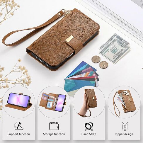 for Samsung Galaxy A57 5G Phone Case Wallet, Brown in Kuwait