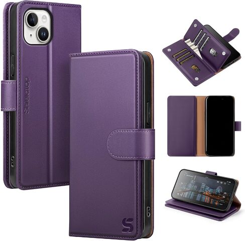 Shieldtop for iPhone 14 Pro Max Wallet Case with Card Holder,Light Brown in Saudi Arabia