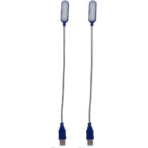 2pcs Portable Laptop Lamp USB Reading Light with 6 LED Beads, Flexible Metal Tubing, Direct Light Positioning for Study and Remote Travel in Kuwait