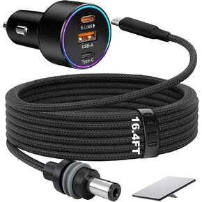 Starlink Mini Car Adapter, 3-in-1 DC Power Cable with 12V to 24V Cigarette Lighter Adapter, 100W Car Power Supply + PD 30W + USB-A 22.5W for Trucks, RVs, Boats - 16.4FT in Saudi Arabia