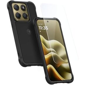 Motorola Edge (2026) Rugged Protective Case (Black) + 9H Tempered Glass Screen Protector in Kuwait
