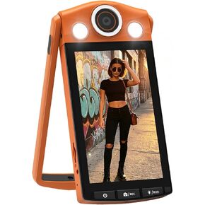 Ordro VS3 4K 64MP Video Camera, Ultra Slim Portable Digital Selfie Camera with 360° Rotatable Screen, Pocket Camcorder for Travel Vlogging Daily Selfies in Kuwait