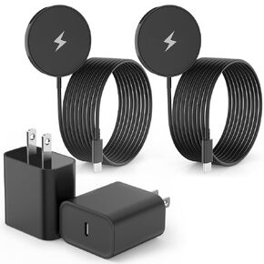 Magnetic Wireless Charger iPhone,6FT Charger for Apple MagSafe Charger 2Pack Fast Wireless Charging Pad for iPhone 16 Pro Max/16 Pro/16 Plus/15 ProMax/15/14/13/12/AirPods 3/2/Pro Mag-Safe Charging Pad in Kuwait