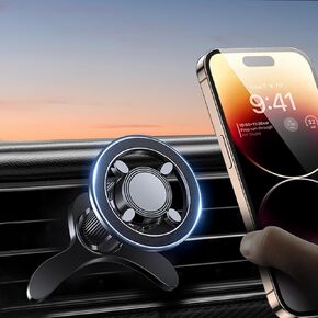 Air Vent Phone Holders for Your Car, Triangle Metal Hook Clip Anti-Shake 360° Rotation Magnetic Car Cell Phone Holder Mount Compatible for MagSafe iPhone Android Phone in Kuwait
