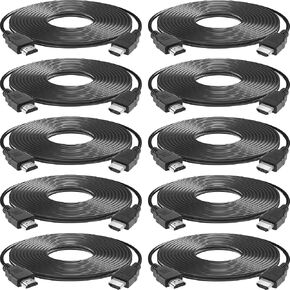 HDMI Cable 10 Pack 3ft, 18Gbps High Speed HDMI Braided Cord,1080p@60Hz,Dolby TrueHD,DTS-HD Compatible with Laptop, Monitor, PS3,TV, More in Kuwait