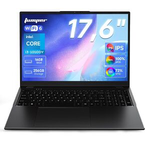 jumper 17.6" Laptop, i3-10100Y CPU, 16GB RAM 256 SSD, 100% sRGB FHD Display in Saudi Arabia