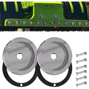 Flush Mount Watermelon Light Bunk Plate Adapter,Stainless Steel Round Marker Lights Bezel , Mounting Bracket, 2 Pack,Light Not Include in Kuwait