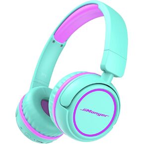 Jimonyer Kids Bluetooth Headphones for Travel, 80H Playtime (Green) in Kuwait
