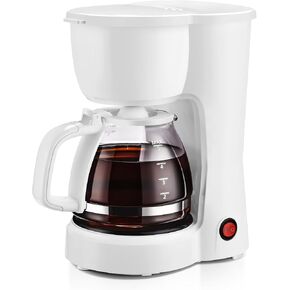 White 5-cup drip coffee maker. Compact coffee brewer for home kitchens and small spaces. in Kuwait