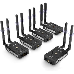 Wireless HDMI Transmitter and Receiver,656FT/200m Wireless HDMI Extender Kit with Loop Out,2.4/5.8GHz 1080P Full HD for Streaming from DSLR,Laptop,TV Box,PS4 to TV/Projector IR Support in Kuwait