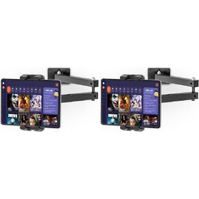 Foldable Tablet Wall Mount, Sturdy Metal Base, 360° Rotation Tablet Holder Stand with 2-Stage Extendable Arm, Kitchen Wall Mount Bracket Holder for All 4.7-12.9 Inch Tablets in Kuwait