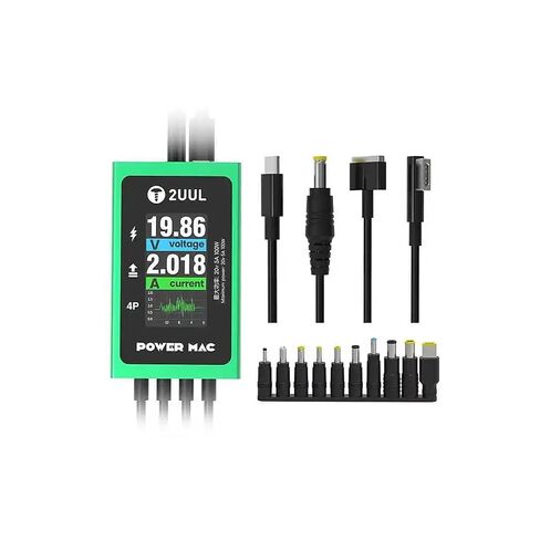 PW08 100W Digital Boot Cable Computer Power Switch Cable Diagnostic Charging Tool Real-Time Voltage Current Display,Type-C Banana Plug Dual-Input Modes for Laptop Computer Repair in Kuwait