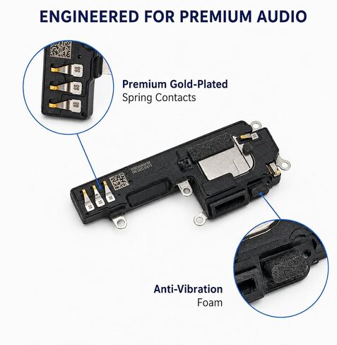 Loud Speaker Replacement for iPhone 14 - Ringer Buzzer Assembly with Back Glass Seal Adhesives & Dust Meshes - Compatible with A2649 A2881 A2882 A2883 A2884 in Kuwait