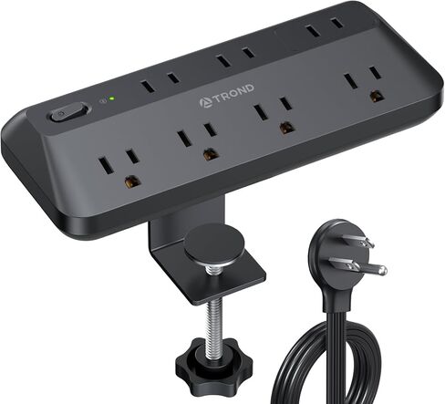 TROND 20W USB C Desk Clamp Power Strip Fit 1.97" Tabletop, ETL List, 6ft in Kuwait