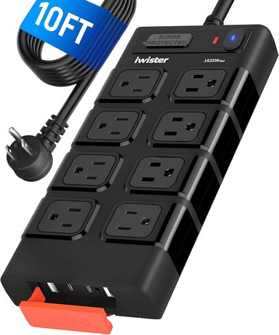 Outdoor Power Strip Waterproof IPX6, Outlet Extender, 8 AC+4USB in Kuwait