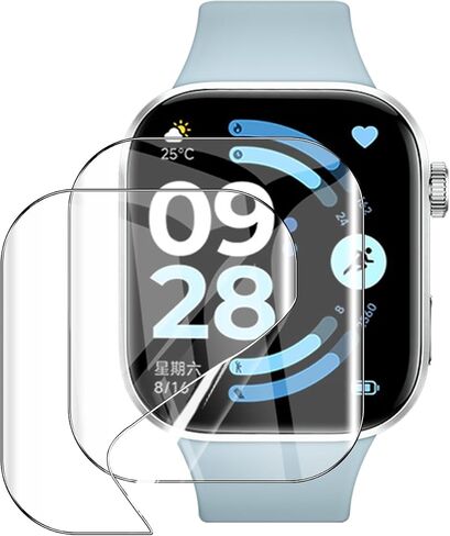 2 Pack Compatible for Xiaomi Redmi Watch 6 Screen Protector, Flexible TPU Film [Not Glass], Full Coverag, HD Clear, Easy Install, Bubble Free for Xiaomi Redmi Watch 6 Screen Protector in Saudi Arabia