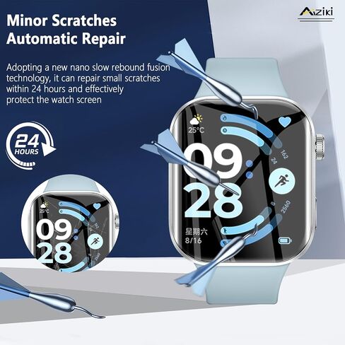 2 Pack Compatible for Xiaomi Redmi Watch 6 Screen Protector, Flexible TPU Film [Not Glass], Full Coverag, HD Clear, Easy Install, Bubble Free for Xiaomi Redmi Watch 6 Screen Protector in Saudi Arabia