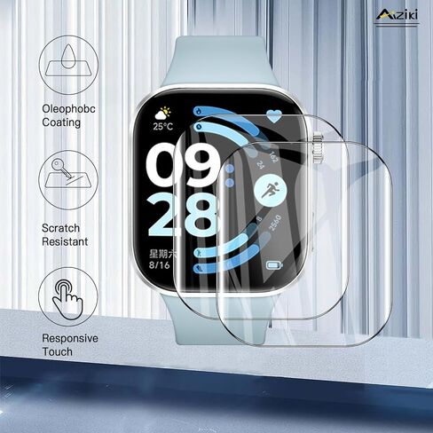 2 Pack Compatible for Xiaomi Redmi Watch 6 Screen Protector, Flexible TPU Film [Not Glass], Full Coverag, HD Clear, Easy Install, Bubble Free for Xiaomi Redmi Watch 6 Screen Protector in Saudi Arabia