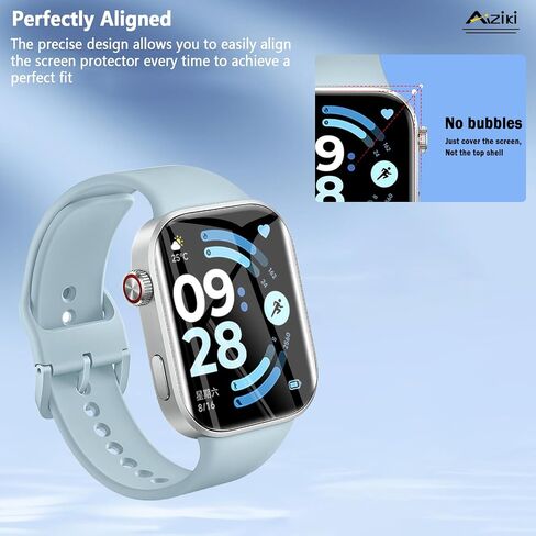 2 Pack Compatible for Xiaomi Redmi Watch 6 Screen Protector, Flexible TPU Film [Not Glass], Full Coverag, HD Clear, Easy Install, Bubble Free for Xiaomi Redmi Watch 6 Screen Protector in Saudi Arabia