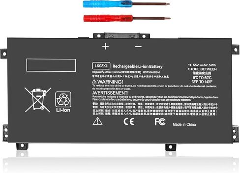 LK03XL 52.5Wh Laptop Battery Compatible with HP Envy X360 15-bp 15-bq 15-cn in Kuwait