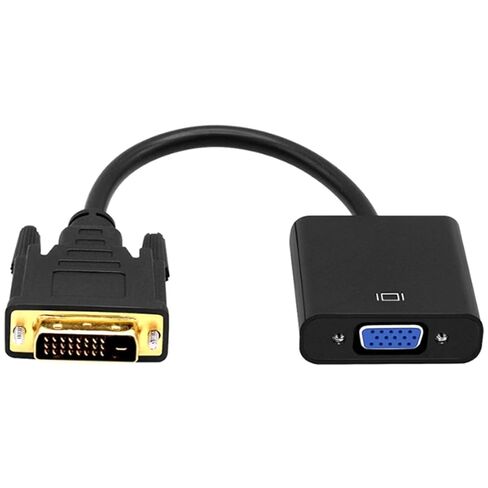 DVI-D 24+1 Pin Male to VGA 15Pin Female Active Cable Adapter, 20cm in Kuwait