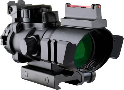 CT Optic Enhanced 4x32 Red Dot Sight Scope Mount Illuminated Red Green Blue Reticle with Red Fiber Matte Black in Saudi Arabia