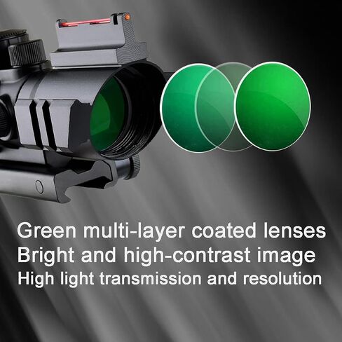 CT Optic Enhanced 4x32 Red Dot Sight Scope Mount Illuminated Red Green Blue Reticle with Red Fiber Matte Black in Saudi Arabia